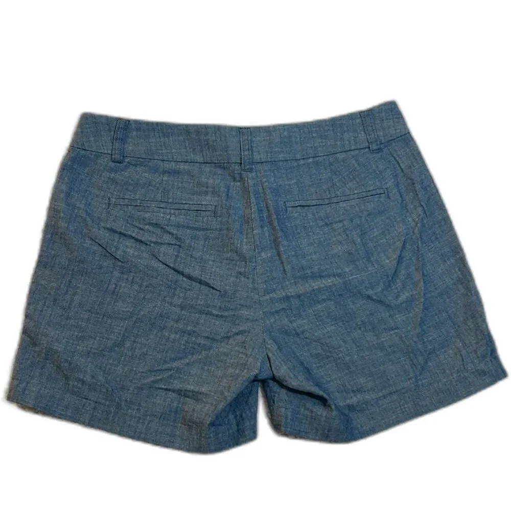 Old Money Preppy J.Crew Re-Imagined Chambray Blue Chino Shorts
